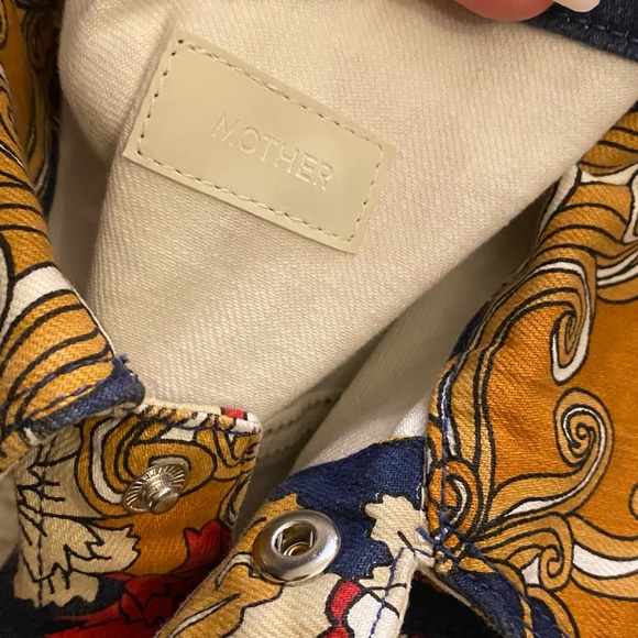 MOTHER Puffy Wrapper Floral Denim Jumpsuit - Picture 5 of 12